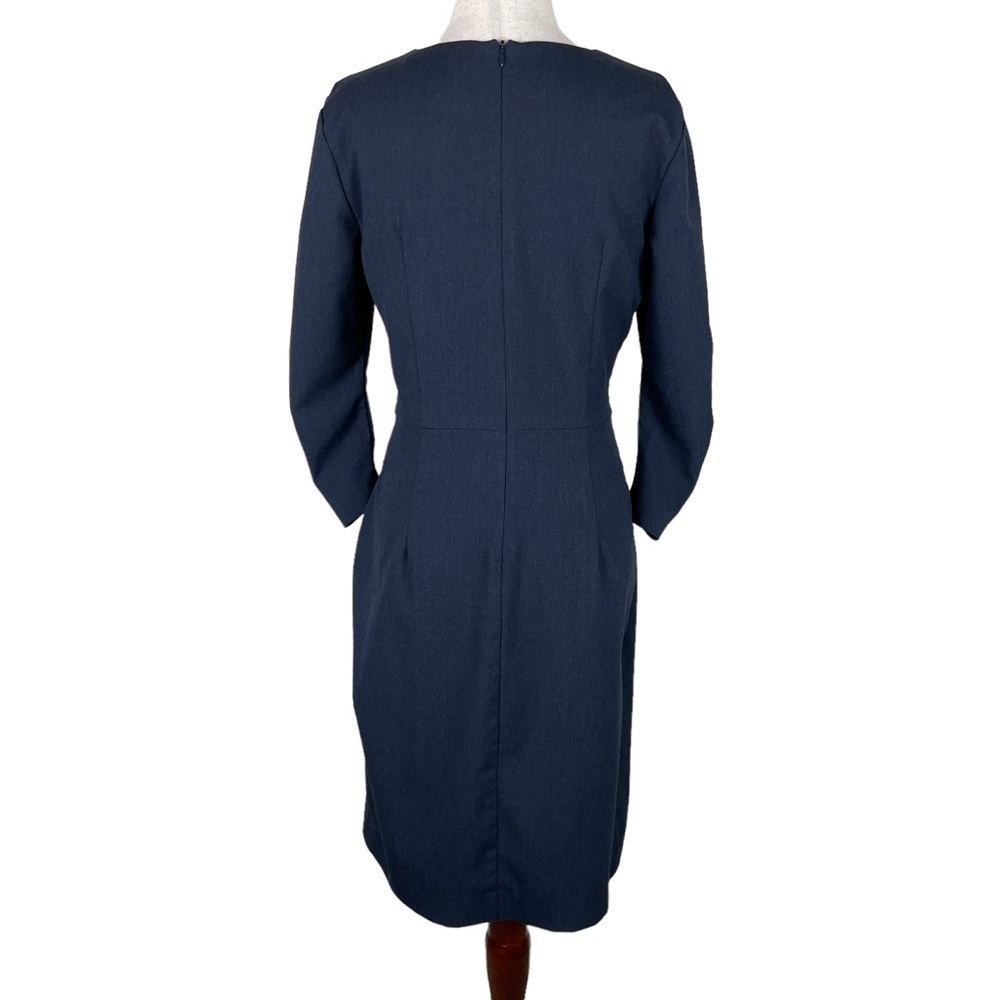 Zara Basic V Neck Ruched Side Dress - Picture 4 of 11